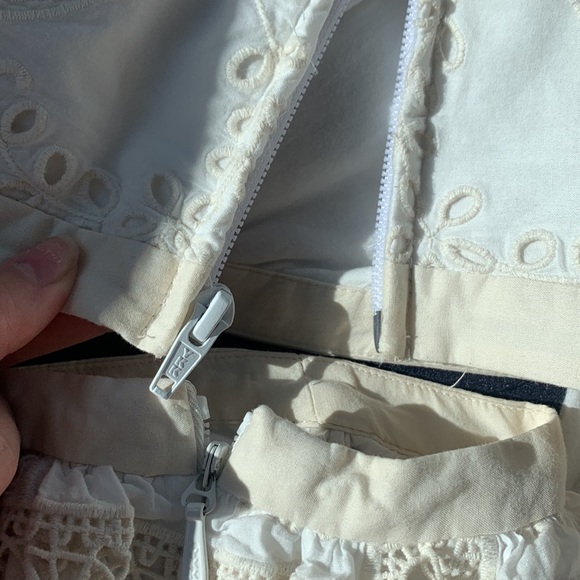 Zimmermann Dress Aliane Cutout Broderie Anglaise Lace Cotton Mini Ivory - Picture 9 of 13